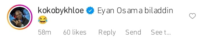 Khloe reacts as Yemi Alade is allegedly pregnant