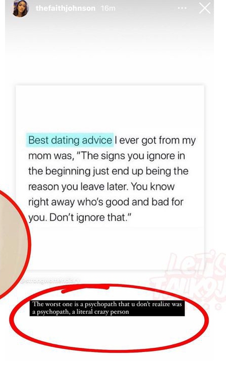 B-Red wife Faith Johnson shares cryptic post