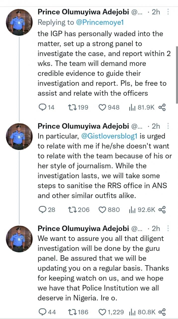 Police PRO commends Gistlover