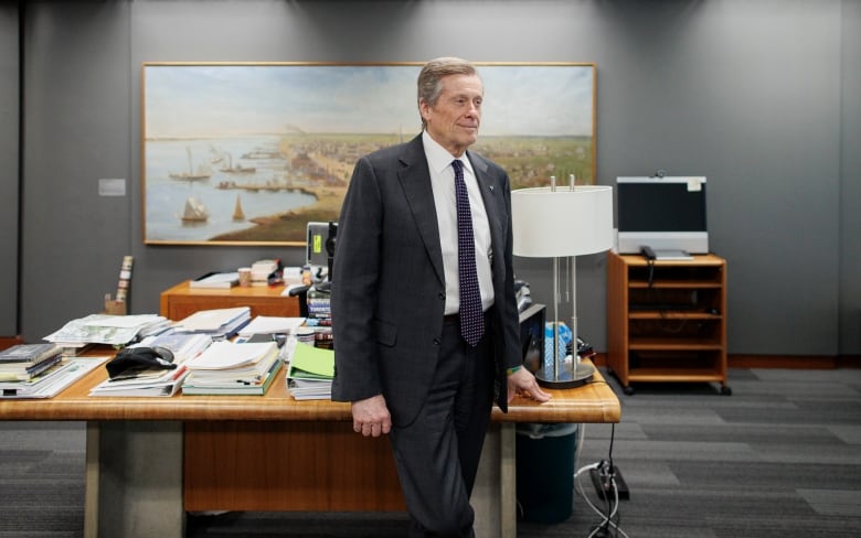 Toronto Mayor John Tory stands in his office at city hall.