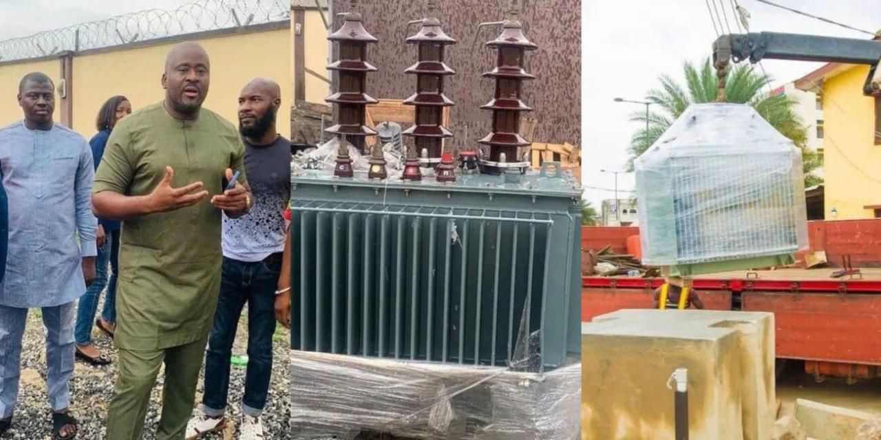 'You need to return to acting' Reactions as Desmond Elliot donates transformers to his constituency few days to election
