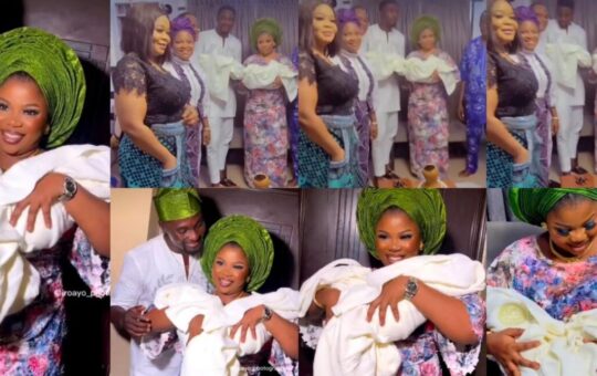 Adeniyi Johnson and Seyi Edun christen their twins