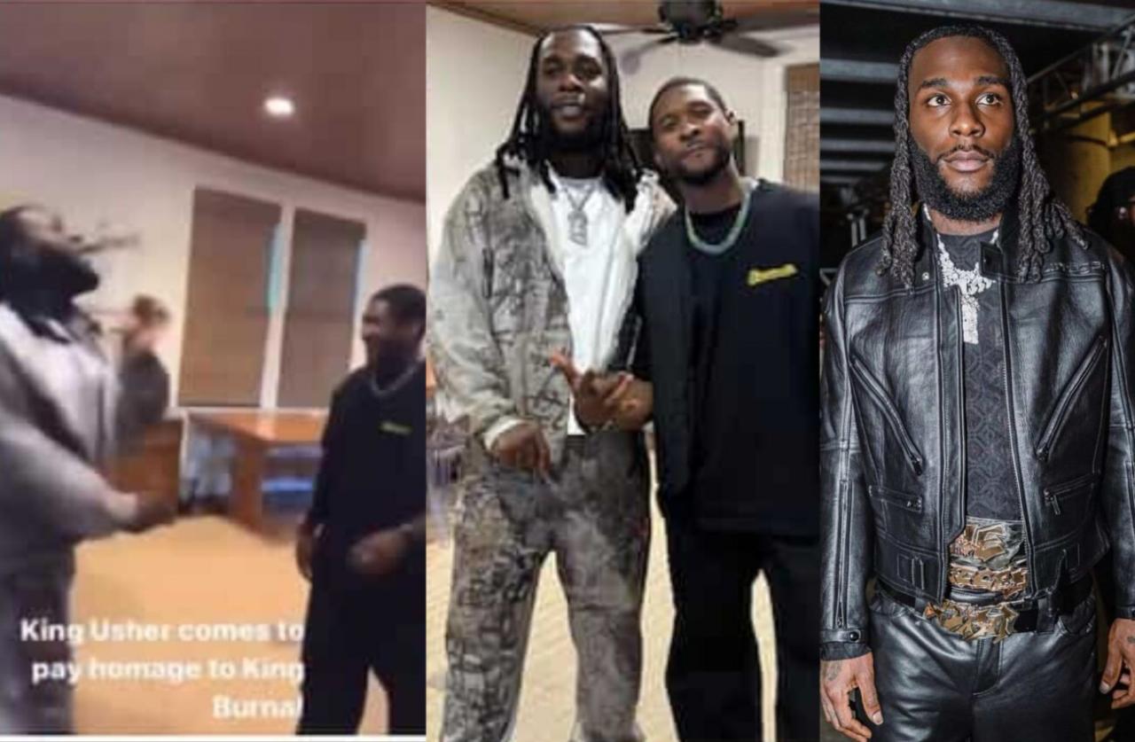Burna Boy's dream comes through as his childhood hero, Usher pays him surprise visit