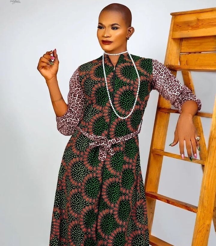 Uche Maduagwu dresses as a lady