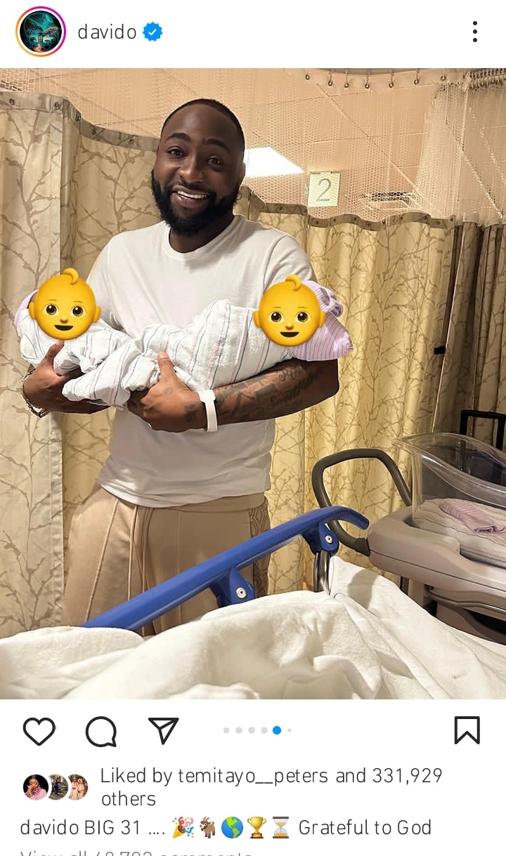 Davido celebrates 31st birth