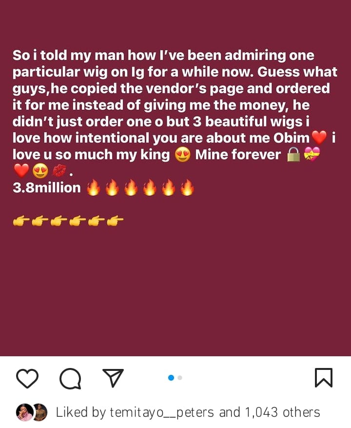 Joke Jigan husband gifts her wigs worth 3.8million