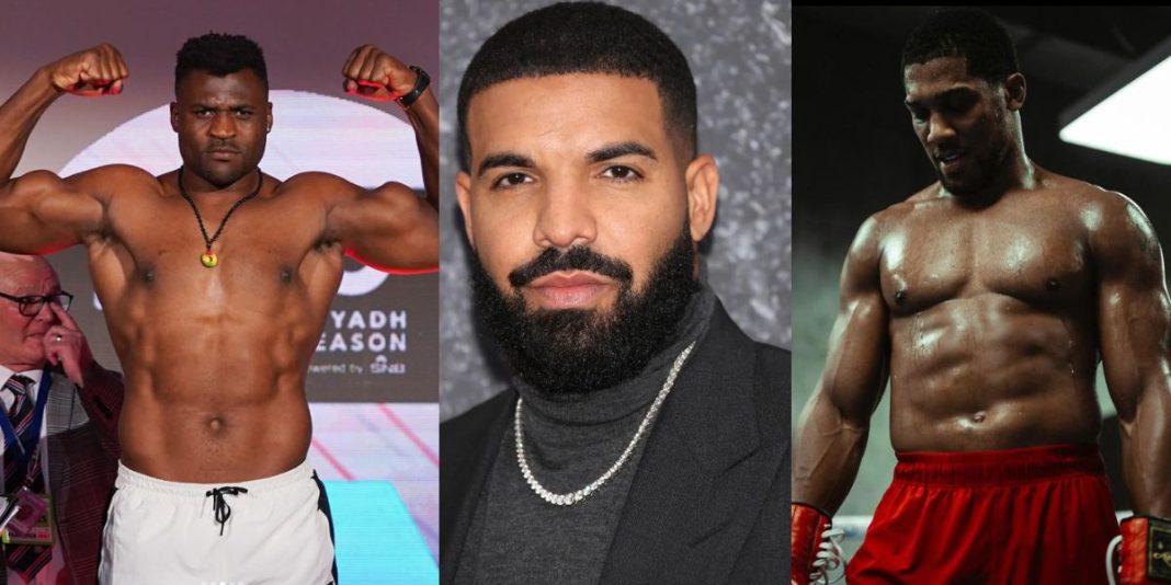 Canadian rapper Drake places a bet of N1billion (5k) on Francis Ngannou to beat Anthony Joshua