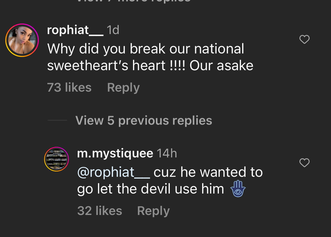 Asake's ex-girlfriend reveals why they broke up.