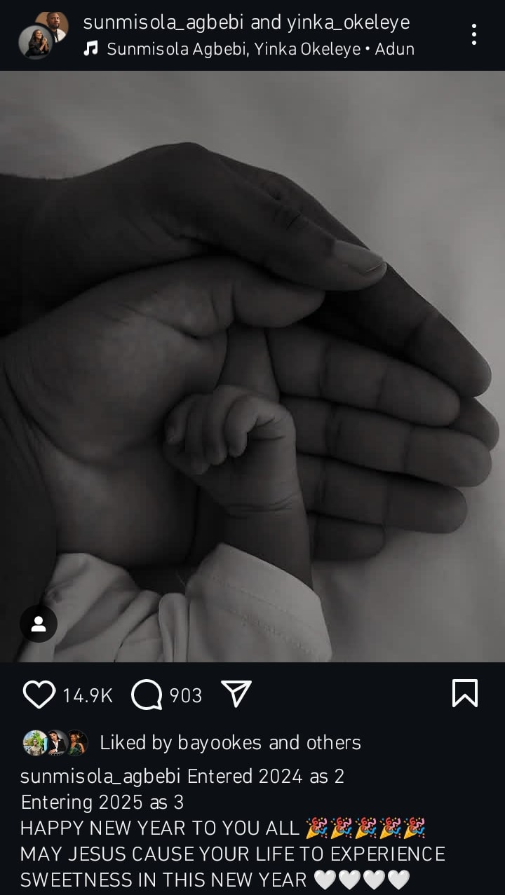 Sunmisola Agbebi welcomes first child 