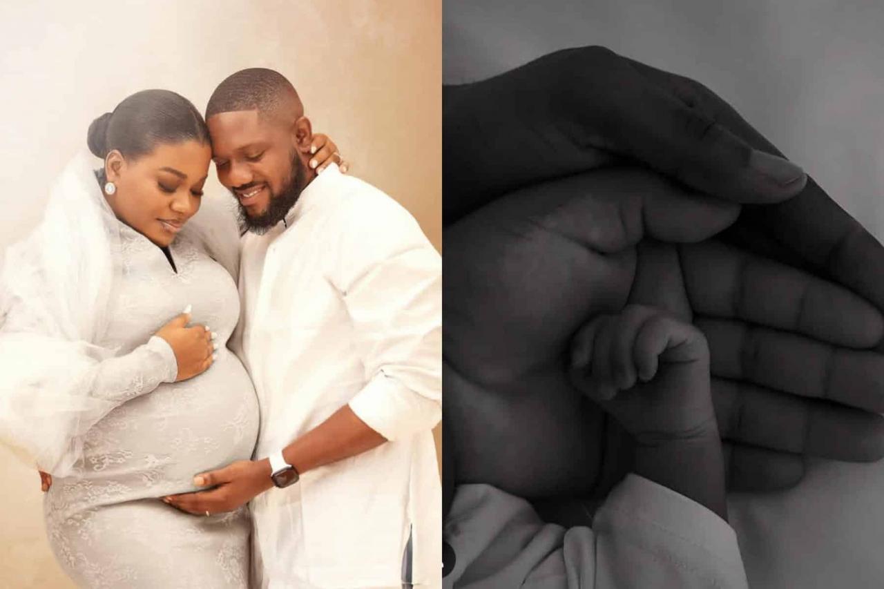 Sunmisola Agbebi welcomes first child