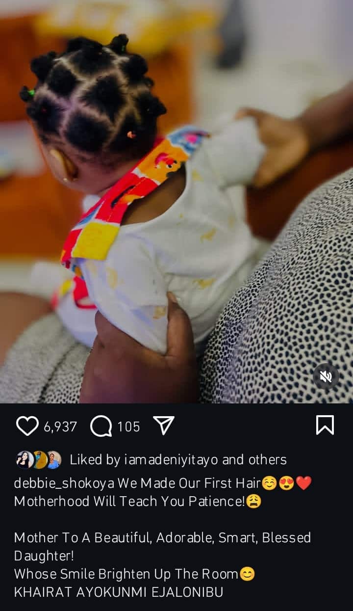 Debbie Shokoya makes her daughter's hair