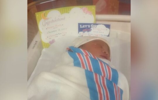 Baby born in snowstorm